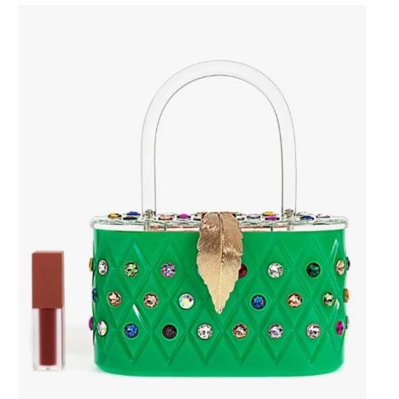 Kelly Green Rainbow Clutch - Picture 2 of 2